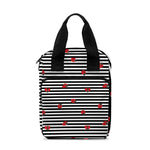 Ladybug Striped Pattern Print Bible Tote Bag