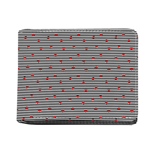 Ladybug Striped Pattern Print Bifold Wallet