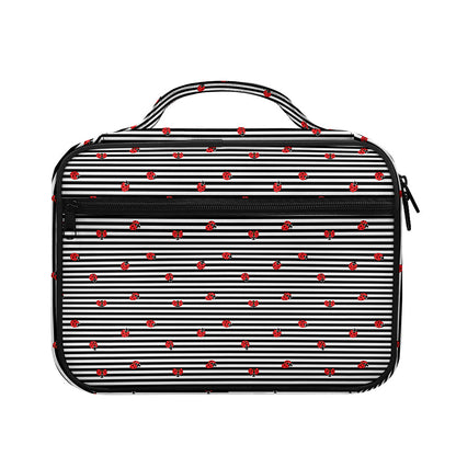 Ladybug Striped Pattern Print Briefcase Bible Bag