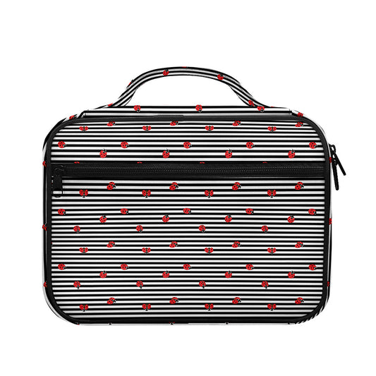 Ladybug Striped Pattern Print Briefcase Bible Bag