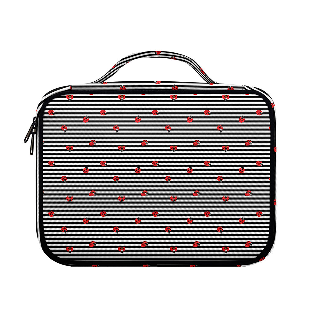 Ladybug Striped Pattern Print Briefcase Bible Bag