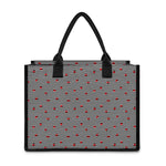 Ladybug Striped Pattern Print Canvas Tote Bag
