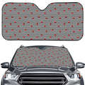 Ladybug Striped Pattern Print Car Windshield Sun Shade