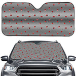 Ladybug Striped Pattern Print Car Windshield Sun Shade
