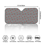 Ladybug Striped Pattern Print Car Windshield Sun Shade