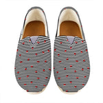 Ladybug Striped Pattern Print Casual Shoes