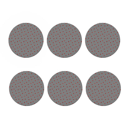 Ladybug Striped Pattern Print Coaster Set