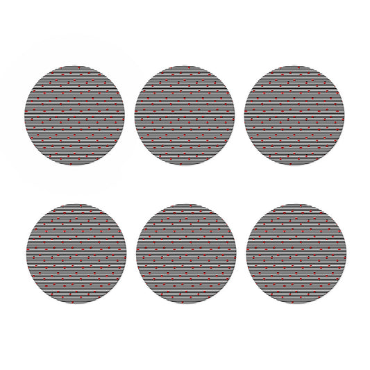 Ladybug Striped Pattern Print Coaster Set