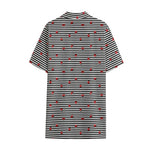 Ladybug Striped Pattern Print Cotton Hawaiian Shirt