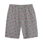 Ladybug Striped Pattern Print Cotton Shorts
