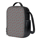 Ladybug Striped Pattern Print Crossbody Lunch Bag