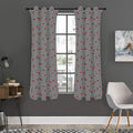 Ladybug Striped Pattern Print Grommet Curtain Panels