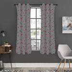Ladybug Striped Pattern Print Curtain