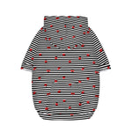 Ladybug Striped Pattern Print Dog Zip Up Hoodie