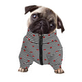 Ladybug Striped Pattern Print Dog Zip Up Jacket