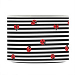 Ladybug Striped Pattern Print Drum Lamp Shade