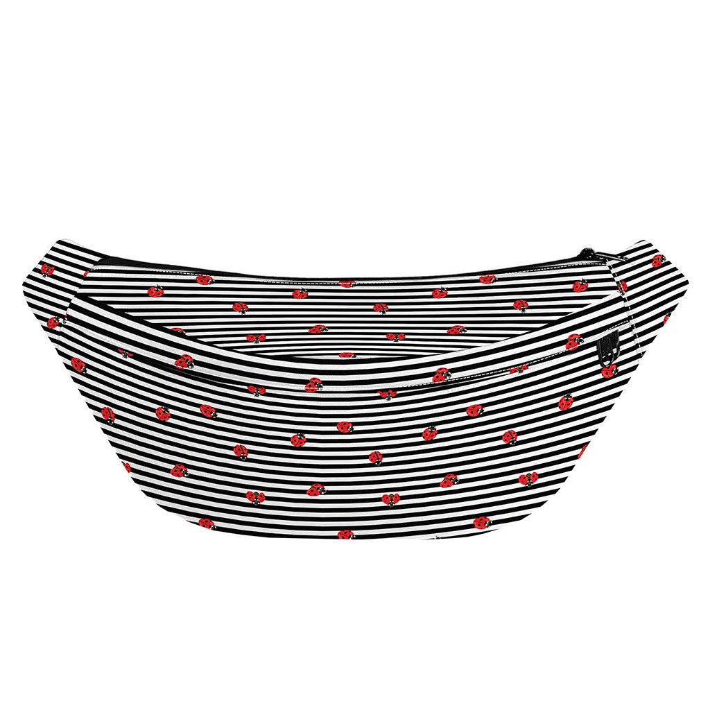 Ladybug Striped Pattern Print Fanny Pack