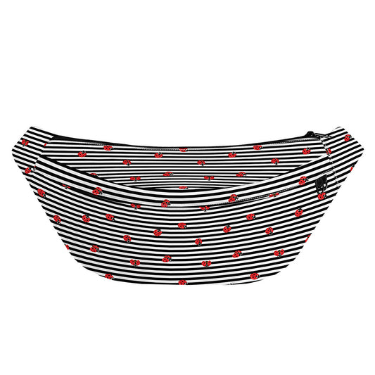 Ladybug Striped Pattern Print Fanny Pack