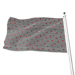 Ladybug Striped Pattern Print Flag