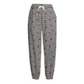 Ladybug Striped Pattern Print Fleece Lined Knit Pants