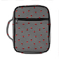 Ladybug Striped Pattern Print Front Pocket Bible Bag