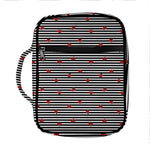 Ladybug Striped Pattern Print Front Pocket Bible Bag