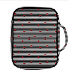 Ladybug Striped Pattern Print Front Pocket Bible Bag