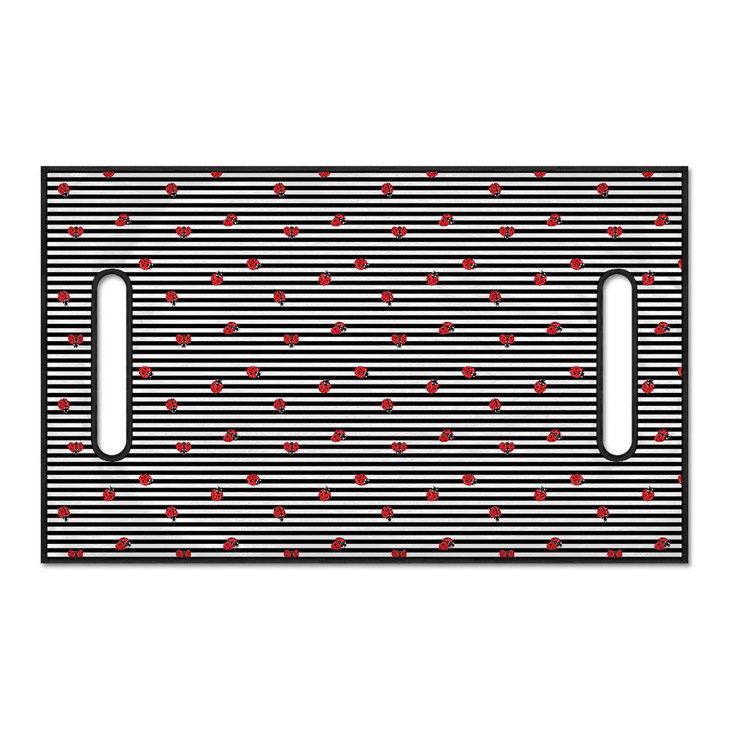 Ladybug Striped Pattern Print Golf Cart Seat Cover
