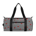 Ladybug Striped Pattern Print Gym Bag