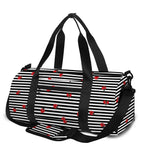 Ladybug Striped Pattern Print Gym Bag