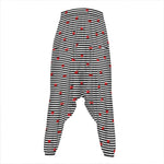 Ladybug Striped Pattern Print Hammer Pants