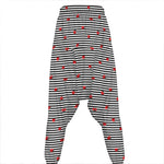 Ladybug Striped Pattern Print Hammer Pants