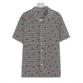 Ladybug Striped Pattern Print Hawaiian Shirt