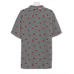 Ladybug Striped Pattern Print Hawaiian Shirt