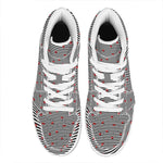 Ladybug Striped Pattern Print High Top Leather Sneakers