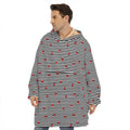 Ladybug Striped Pattern Print Hoodie Blanket