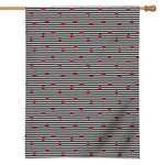 Ladybug Striped Pattern Print House Flag