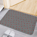 Ladybug Striped Pattern Print Indoor Door Mat