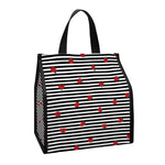Ladybug Striped Pattern Print Insulated Lunch Tote