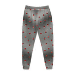 Ladybug Striped Pattern Print Jogger Pants