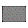 Ladybug Striped Pattern Print Kitchen Mat