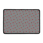 Ladybug Striped Pattern Print Kitchen Mat