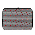 Ladybug Striped Pattern Print Laptop Sleeve