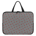 Ladybug Striped Pattern Print Laptop Sleeve With Handle