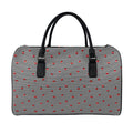 Ladybug Striped Pattern Print Leather Duffel Bag