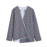 Ladybug Striped Pattern Print Long Sleeve Short Coat