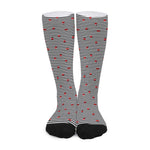 Ladybug Striped Pattern Print Long Socks