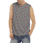 Ladybug Striped Pattern Print Men's Fitness Tank Top