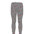 Ladybug Striped Pattern Print Men's Leggings