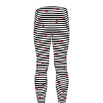 Ladybug Striped Pattern Print Men's leggings